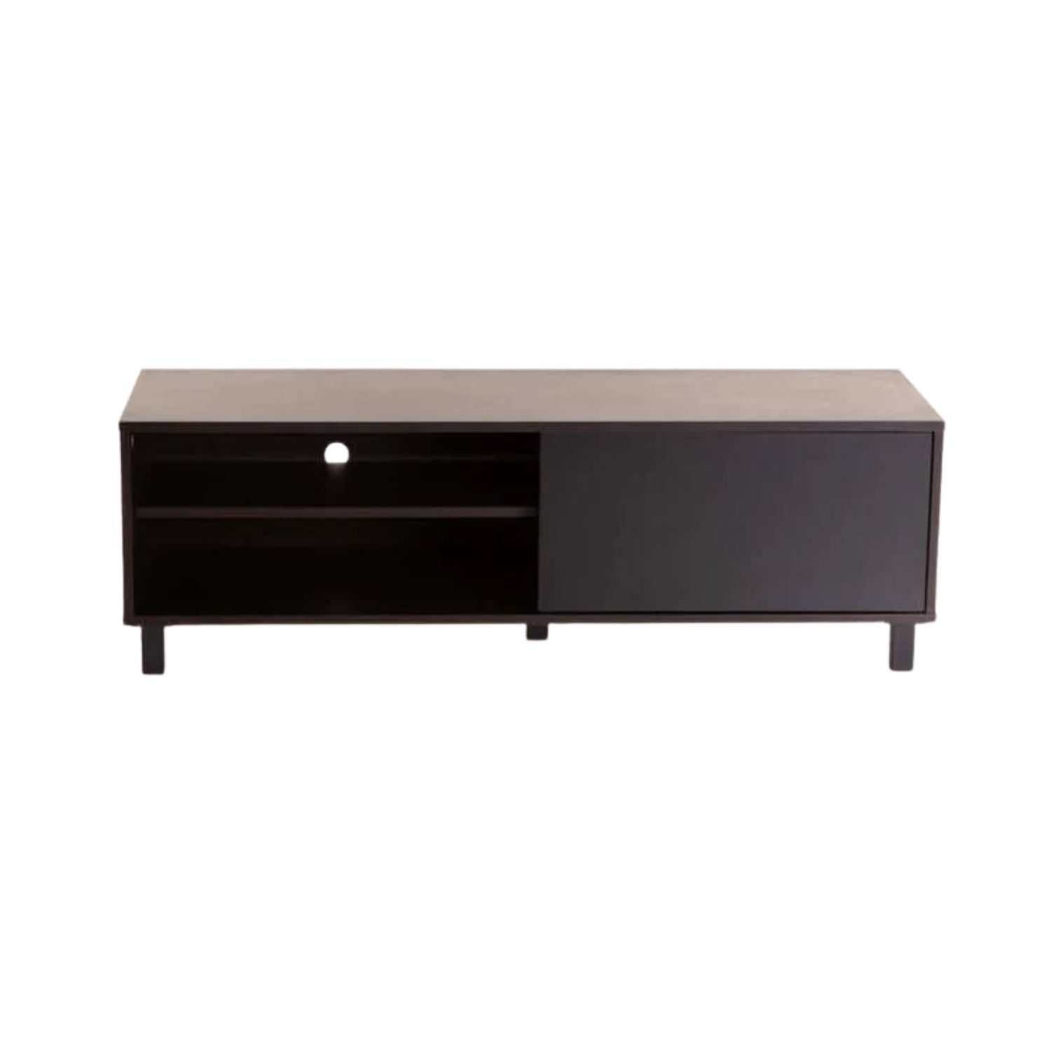Modern 1-Door TV Stand With Storage - Wenge