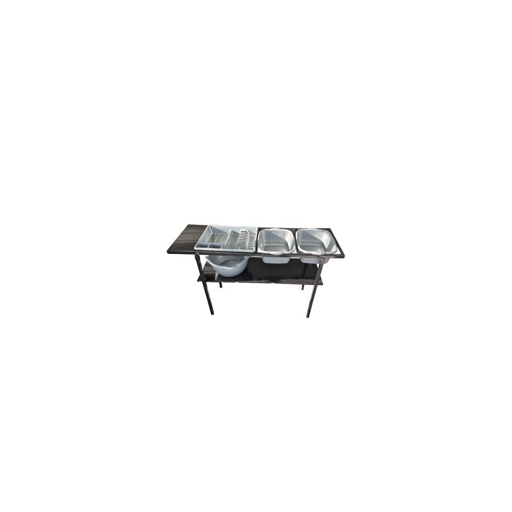 5-in-1 Stainless Steel Mobile Sink Station