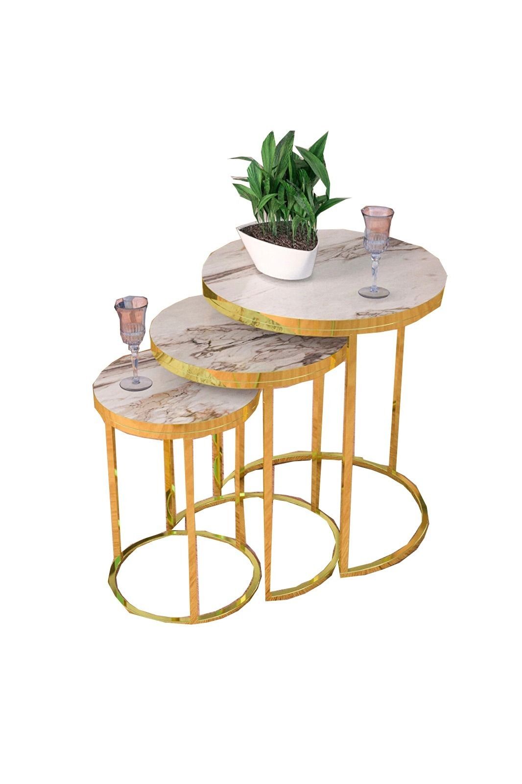 Nesting Tables Coffee Table Set of 3