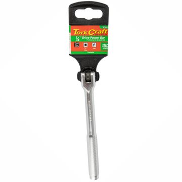 Power Bar 1/4"M Drive 150Mm Swivel Head Steel Handle Socket