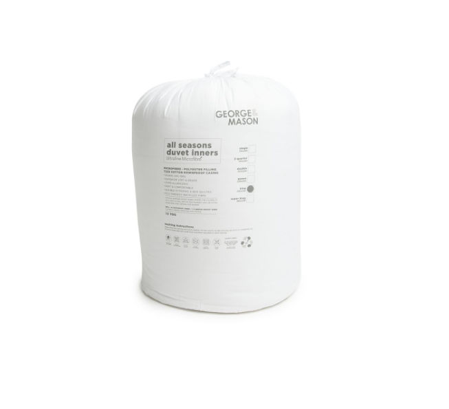 George & Mason - 13 Tog Microfibre All Seasons Duvet inner 230X200