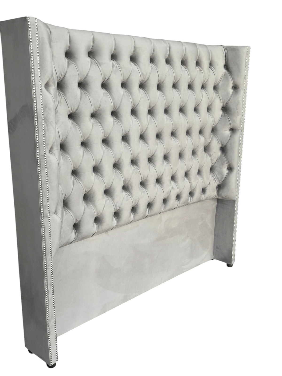 King size - Deep Buttons with Studs Headboard Velvet material