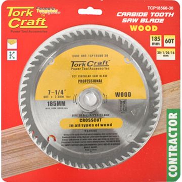 Blade Contractor 185X60T 30/20/16/1 Circular Saw Tct