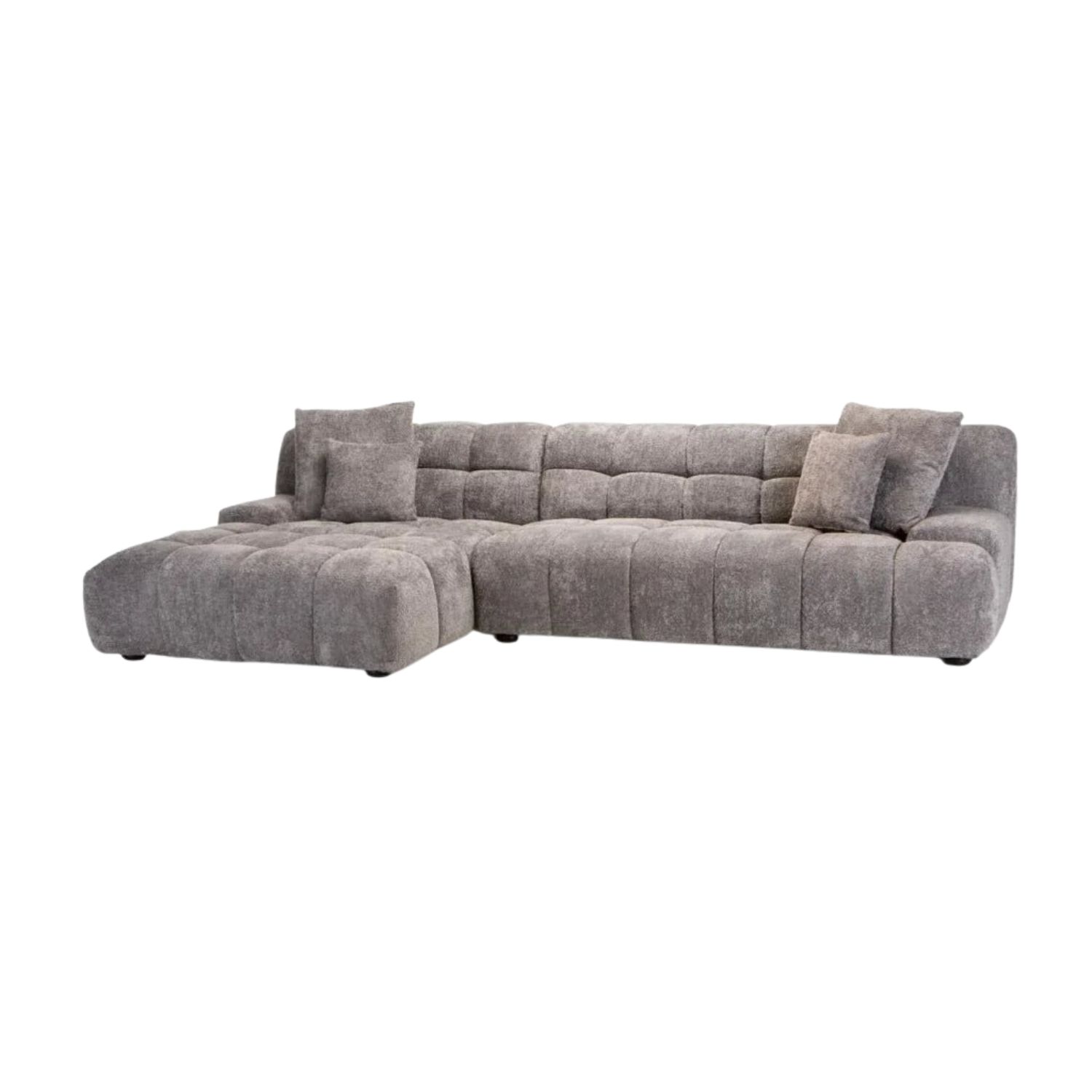Fabric Corner Chaise Left Hand Contemporary Sofa