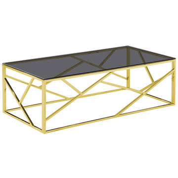 Geometric Coffee Table-Gold