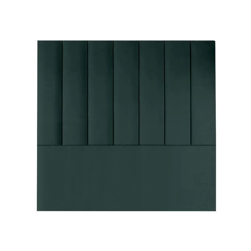 Maya Velvet Panel Headboard - Double  - Green