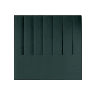 Maya Velvet Panel Headboard - Double  - Green