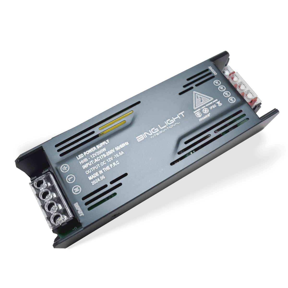 12v 16.6a 200w Slim Cage Power Supply Bing Light