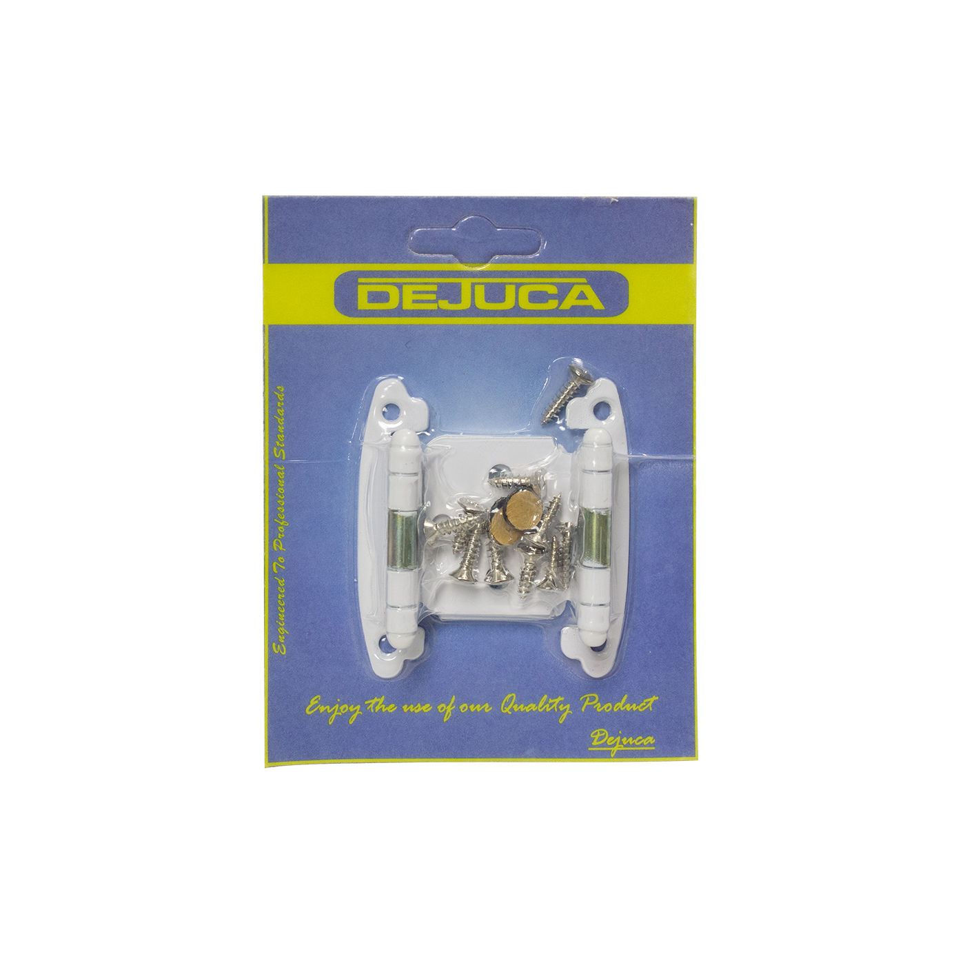 Dejuca - Self Closing Hinge - White - 1pair/Card   - 4 Pack