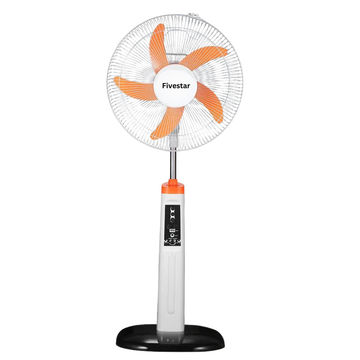 Rechargeable Pedestal / Solar Fan 16” –  LED Light & Remote Control