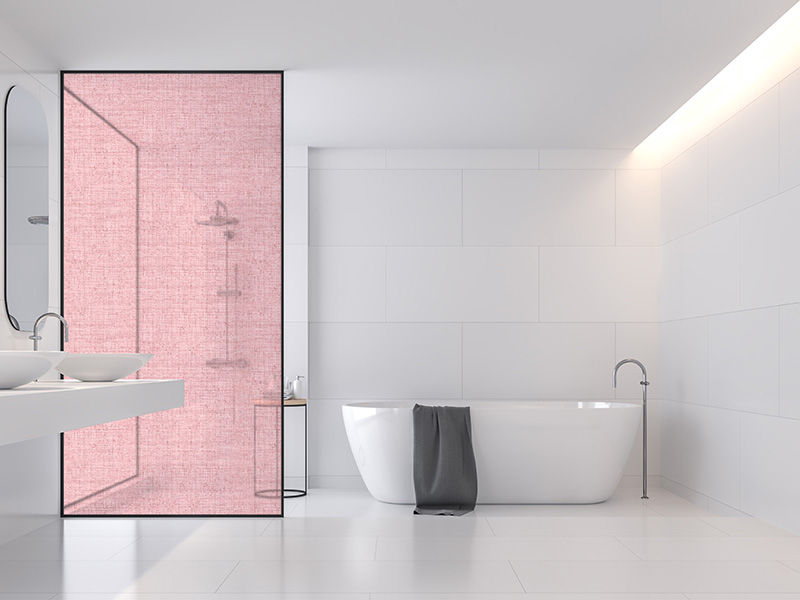 Frosted Vinyl Sticker For Your Shower Glass (glass not included)  Design: Duo Pink Purple