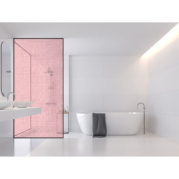 Frosted Vinyl Sticker For Your Shower Glass (glass not included)  Design: Duo Pink Purple