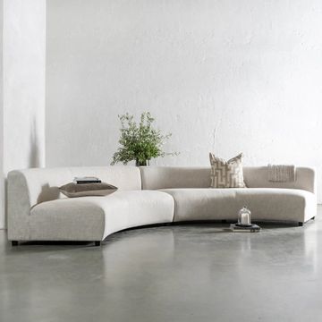 DUO CURVED 2 PCE SOFA - Beige