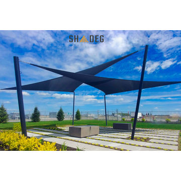 Shade Sail Charcoal Shadeg Ultrablock 500cm x 500cm x 707cm Right Angle Triangle