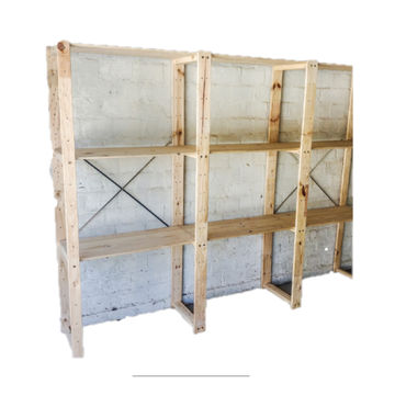 3-Bay Shelving Unit DIY kit with bases