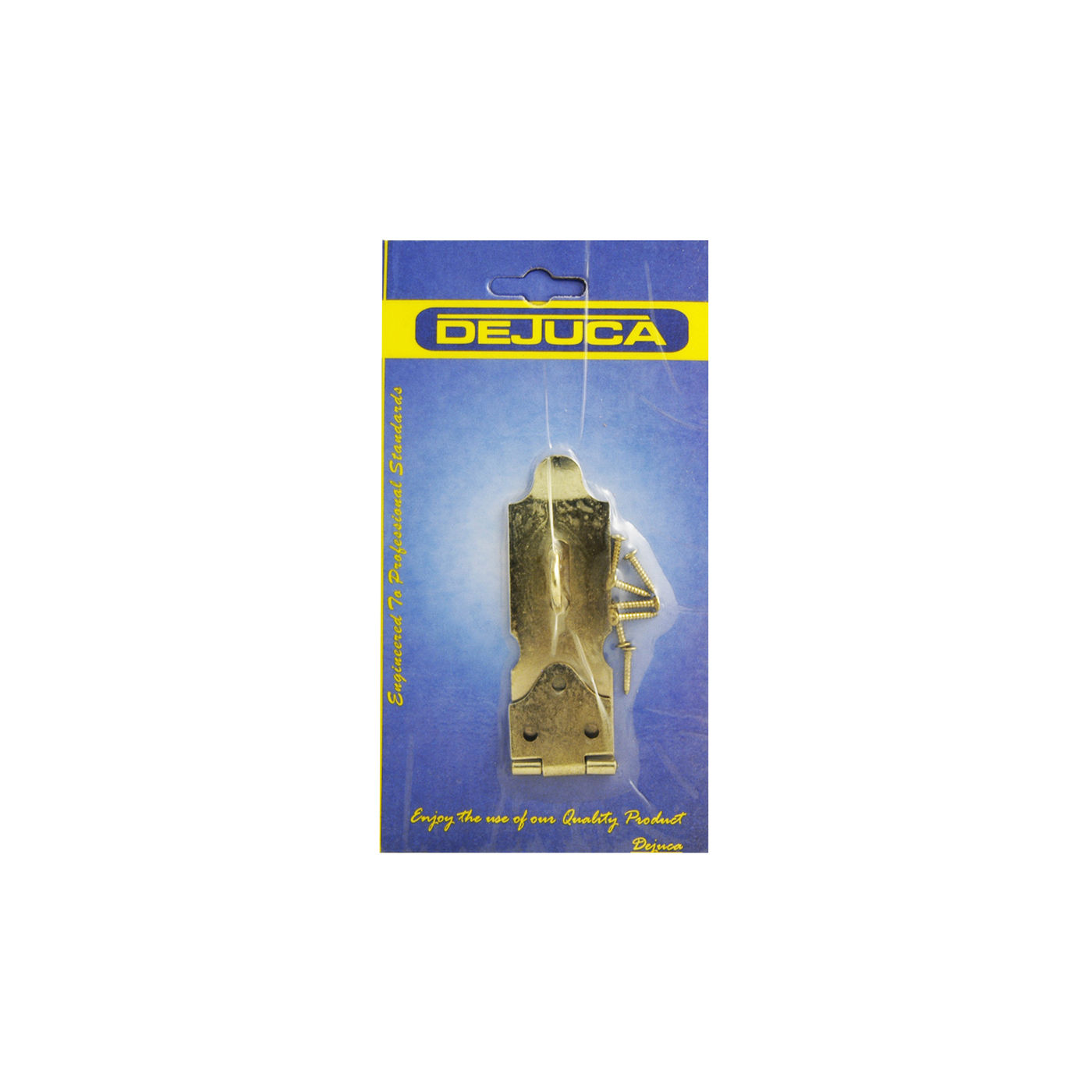Dejuca - Hasp And Staple - W/screws - Bp - 75mm - L/d - 1/Card - 6 Pack