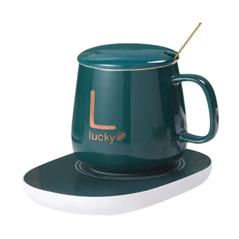 Classy Electric Coffee Warmer Coaster and Mug Set