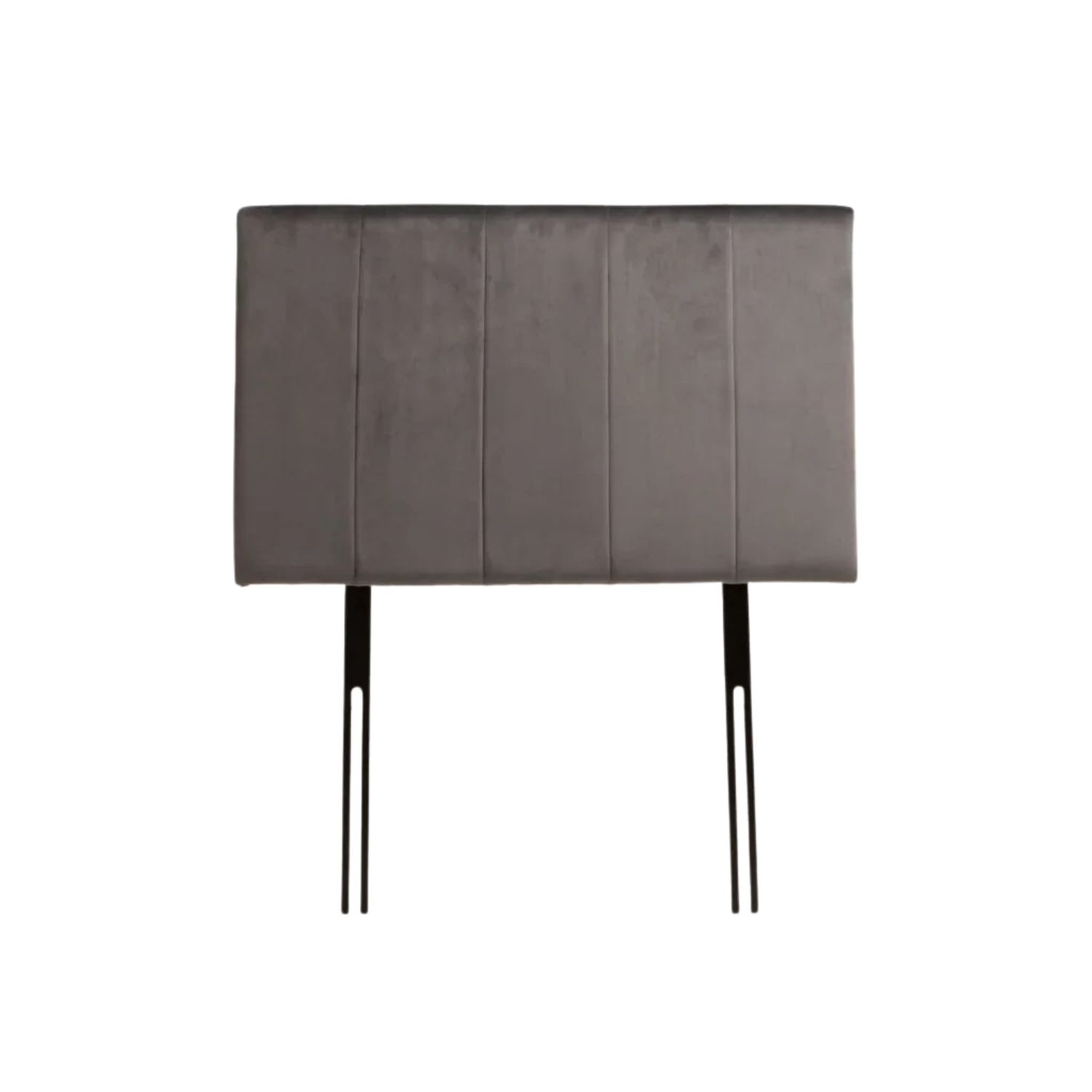 Single Grey Plush Velvet Headboard for Stylish Bedrooms