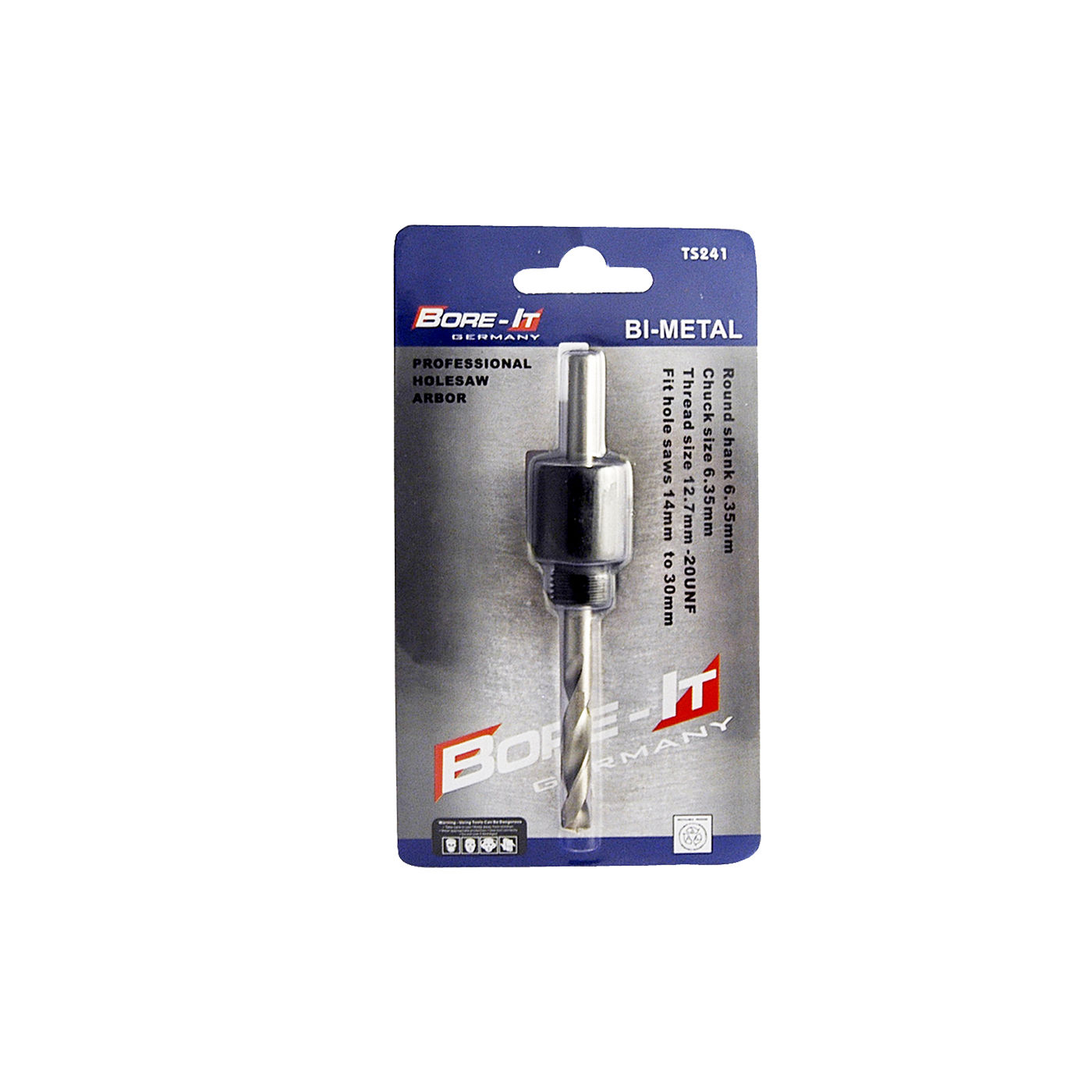 Bore-it - Hole Saw - Arbor 6.35mm - Rnd Shank - 14-30mm - 5 Pack