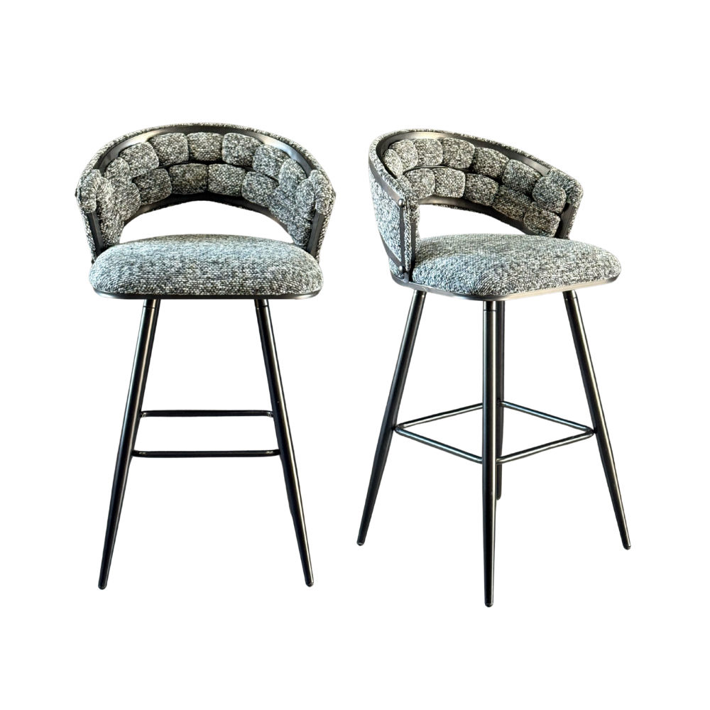 KC FURN – Black Chrome Metal Barstool