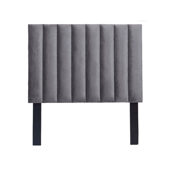 DecorMama Dafina Diagonal Panel Headboard Grey Double