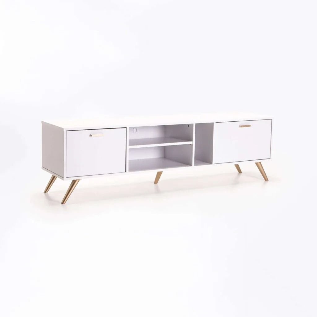 Vividitto - Succotash 160cm 2 Door TV Unit - White