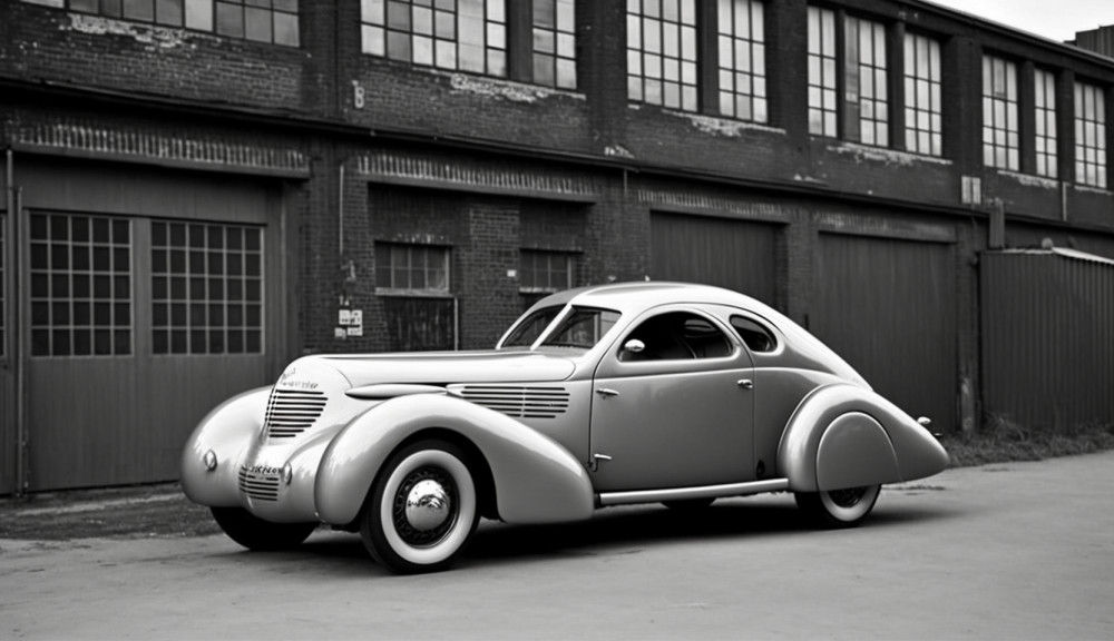 Canvas Wall Art -  Cord 812 Vintage Car 1937- B1491 - [120 x 80 cm]