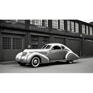 Canvas Wall Art -  Cord 812 Vintage Car 1937- B1491 - [120 x 80 cm]