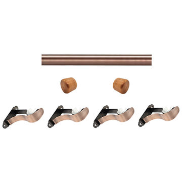 Matoc 28mm Single Pole Set - Plain End Caps - Antique Copper - 4.0m