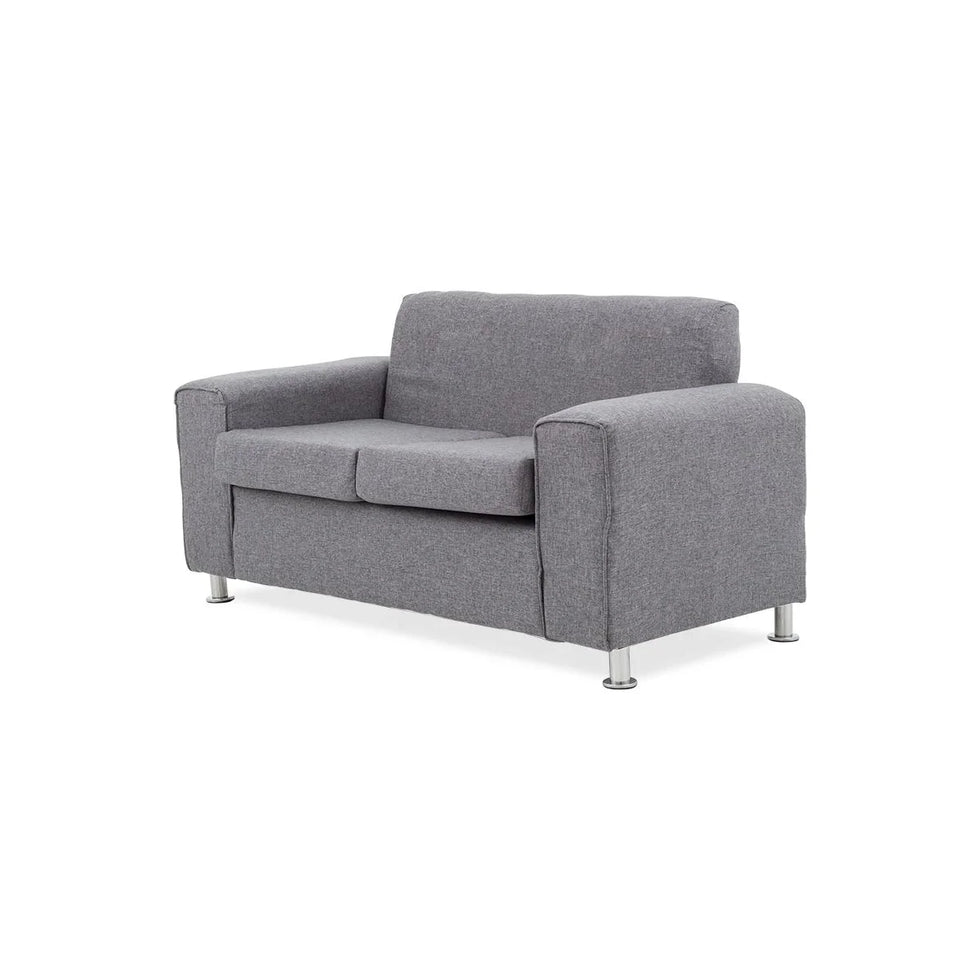 Comfy Home Furnitures Lola Fabric 2 Seater Couch Grey