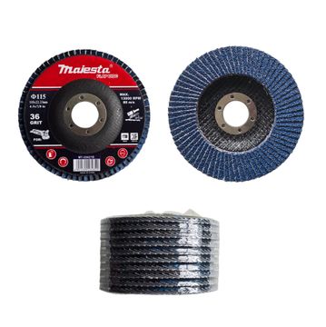 Majesta Flap Disc 115mm 36 Grit (10 Pack)