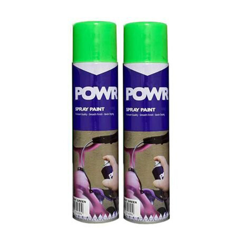 POWR Spray Paint Fluorescent Green 300ml ( 2 Pack )