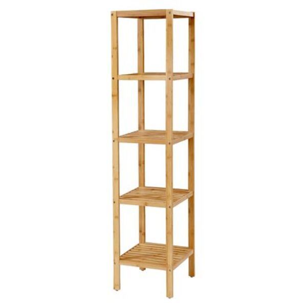5-Tier Bamboo Storage Shelf – Eco-Friendly & Sturdy Organizer