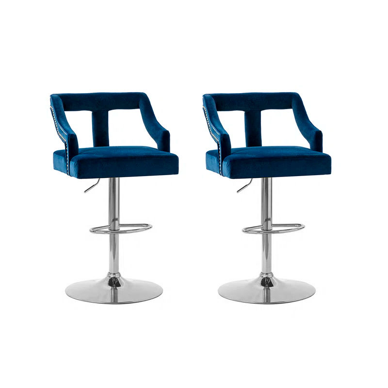 KC FURN – Errica Set of 2 Adjustable Height Stools (Blue)