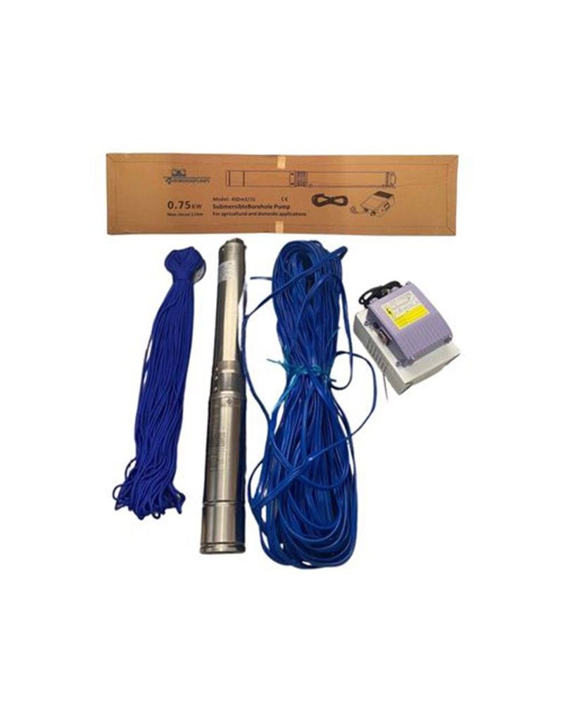 0.75kW Borehole Pump Combo Kit 4 inch (80m)