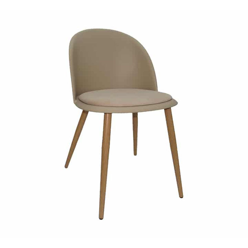 Vividitto - Maddie Chair With Velvet Cushion - Beige