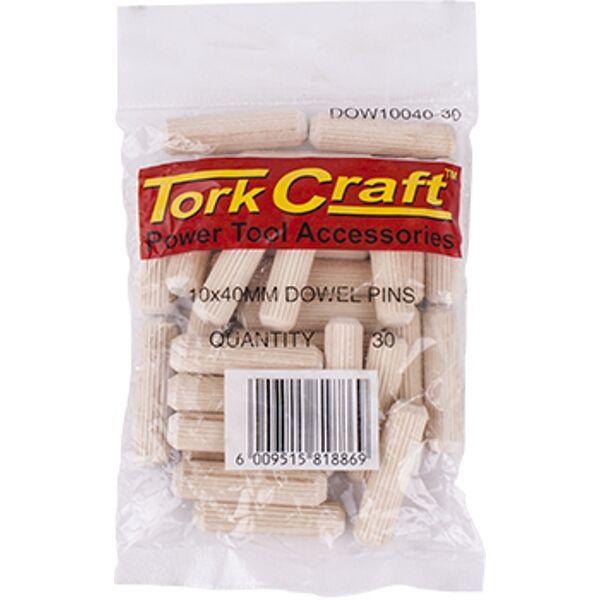Dowels 10 X 40Mm 30 Per Bag (Birch Wood)