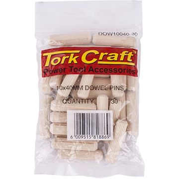 Dowels 10 X 40Mm 30 Per Bag (Birch Wood)