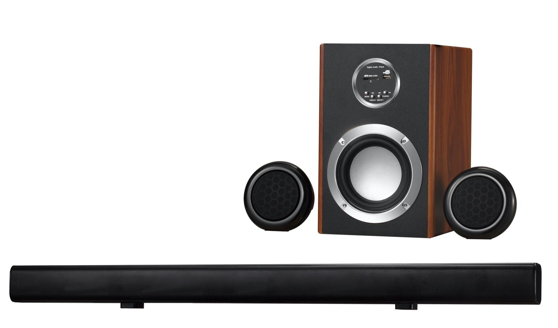 Aiwa ASB-850W 5.1 Sound Bar System Satellite Speaker