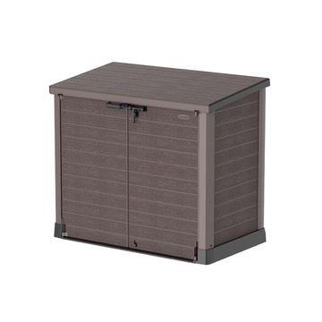 Cosmoplast Storage Shed Flat Lid 1200l Dark Brown