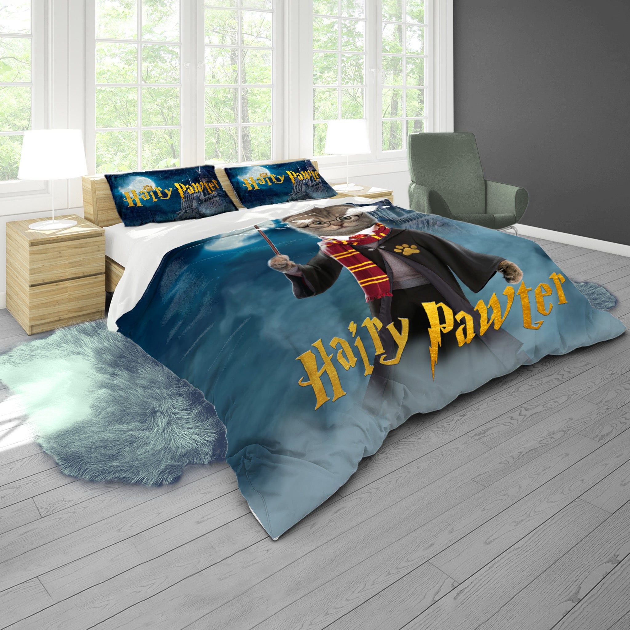 Hairy Pawter Duvet Cover Set By Vincent Hie Double | LEROY MERLIN South ...