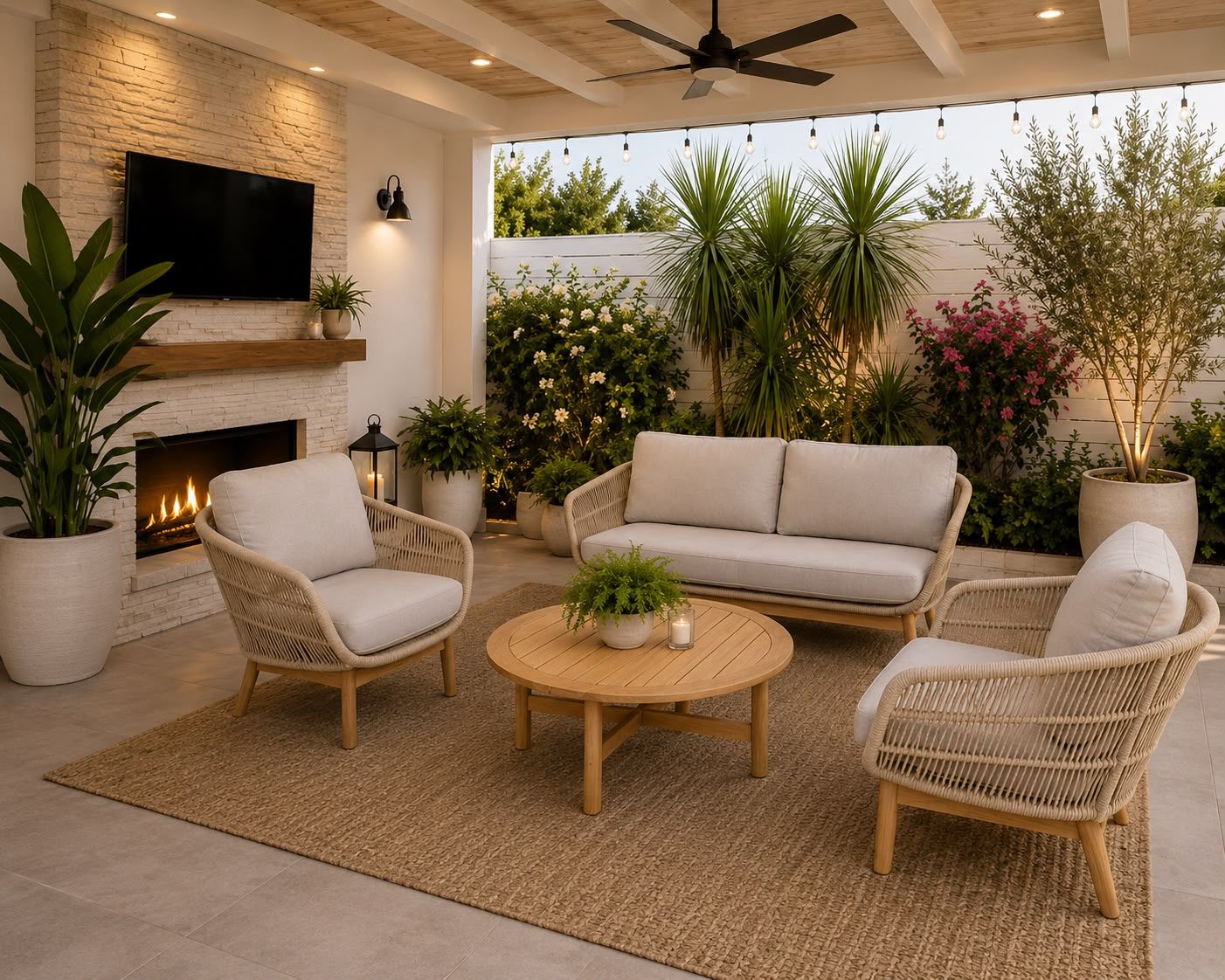Plush Avalon 4pc Patio Suite