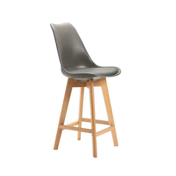 Vividitto - Lica Wooden Kitchen Stool - Dark Grey