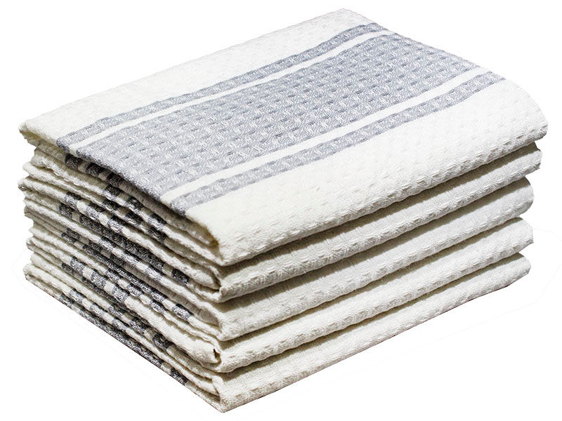 Bunty's Kitchen Towel - Design 2016 - 050x075cms - (05 Pc Pack) - Stripes - Quarry