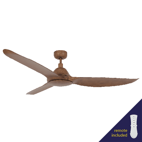 Zebbies Lighting Pels Dark Koa Ceiling Fan with Remote Control