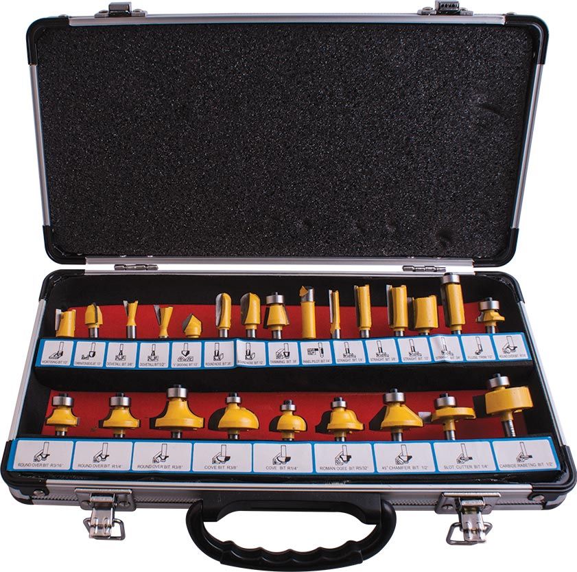 Tork Craft - Router Bit Set 24 Piece Alum.Case 1/4"
