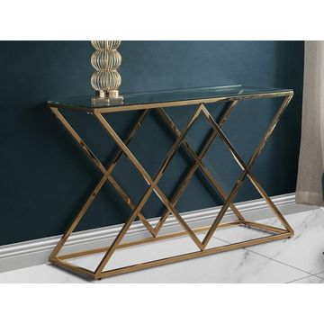 KC FURN-Imperia Stainless Steel Console Table,Gold