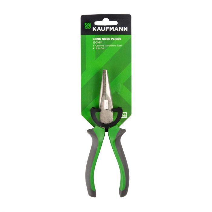 Bulk Pack x 3 Kaufmann Pliers Long Nose Soft Handle 150mm