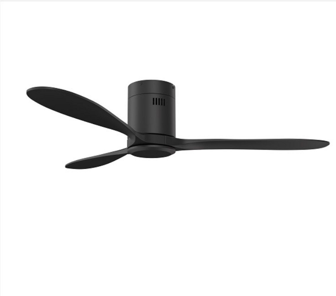 Solent Hugger 3 Blade Ceiling fan 1320mm Blade Sweep (No light) and Infra Red Remote