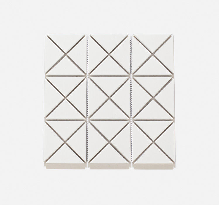 Mosaic Ceramic - White Triangles - 274x274